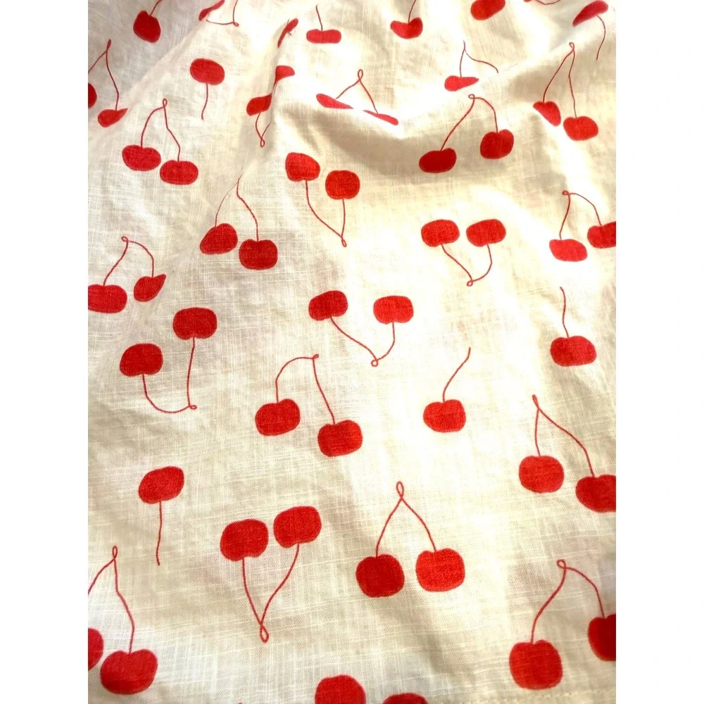Hanna Andersson Kids US 12 Cherry Print Cotton Tie Strap Top and Shorts Set